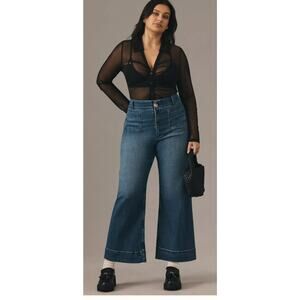 Anthropologie  Maeve “The Colette” Wide-Leg Cropped Jeans Size 27 vanillagirl